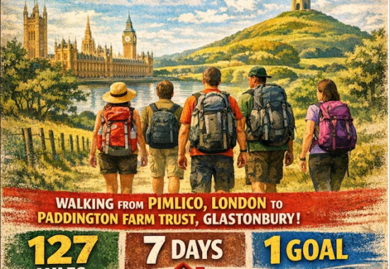 Walking from Pimlico, London to Paddington Farm Trust, Glastonbury!